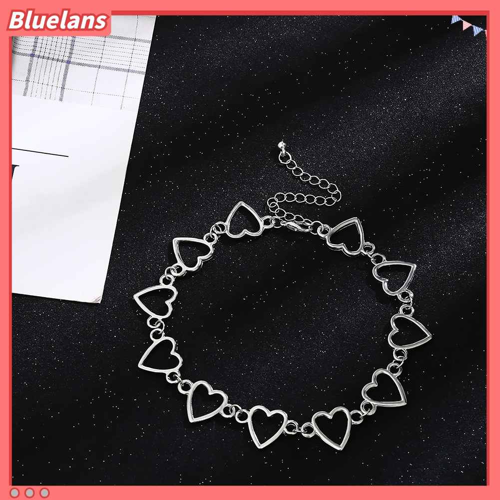 Kalung Choker Bahan Alloy Bentuk Hati Model Hollow Untuk Wanita