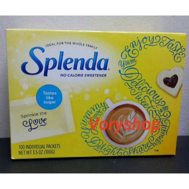 

Splenda sweetener 100 Packets, 100gr