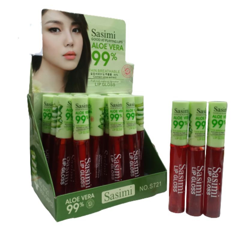 LIP GLOSS ALOE VERA SASIMI 99% LIP TINT hrga 3 pcs