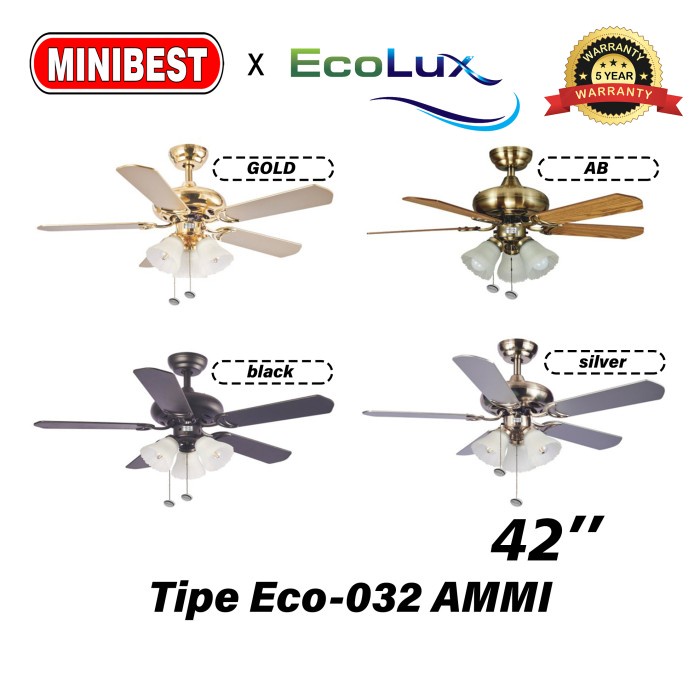 MB Kipas Angin Lampu Gantung Ecolux tipe Eco-032 AMMI