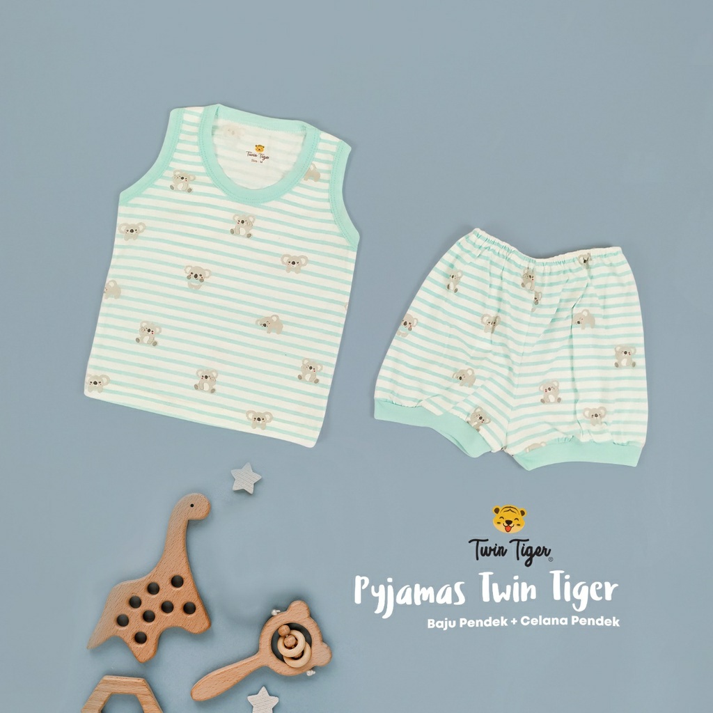 Twin Tiger Setelan Kutung Print Per 2 Pcs