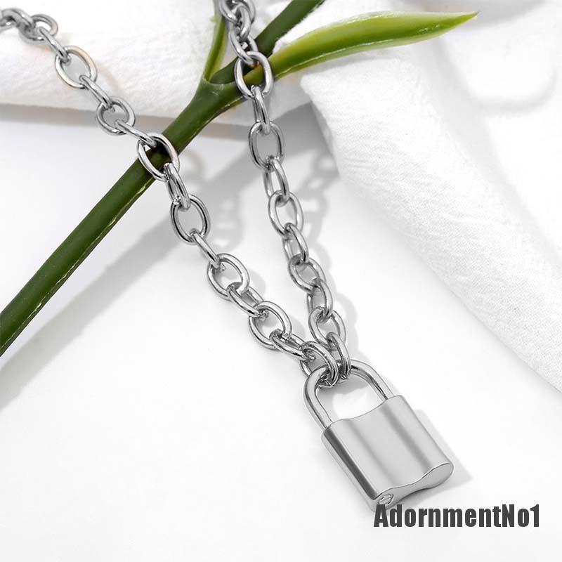 (Adornmentno1) Liontin Gembok Stainless Steel Untuk Unisex / Pria / Wanita