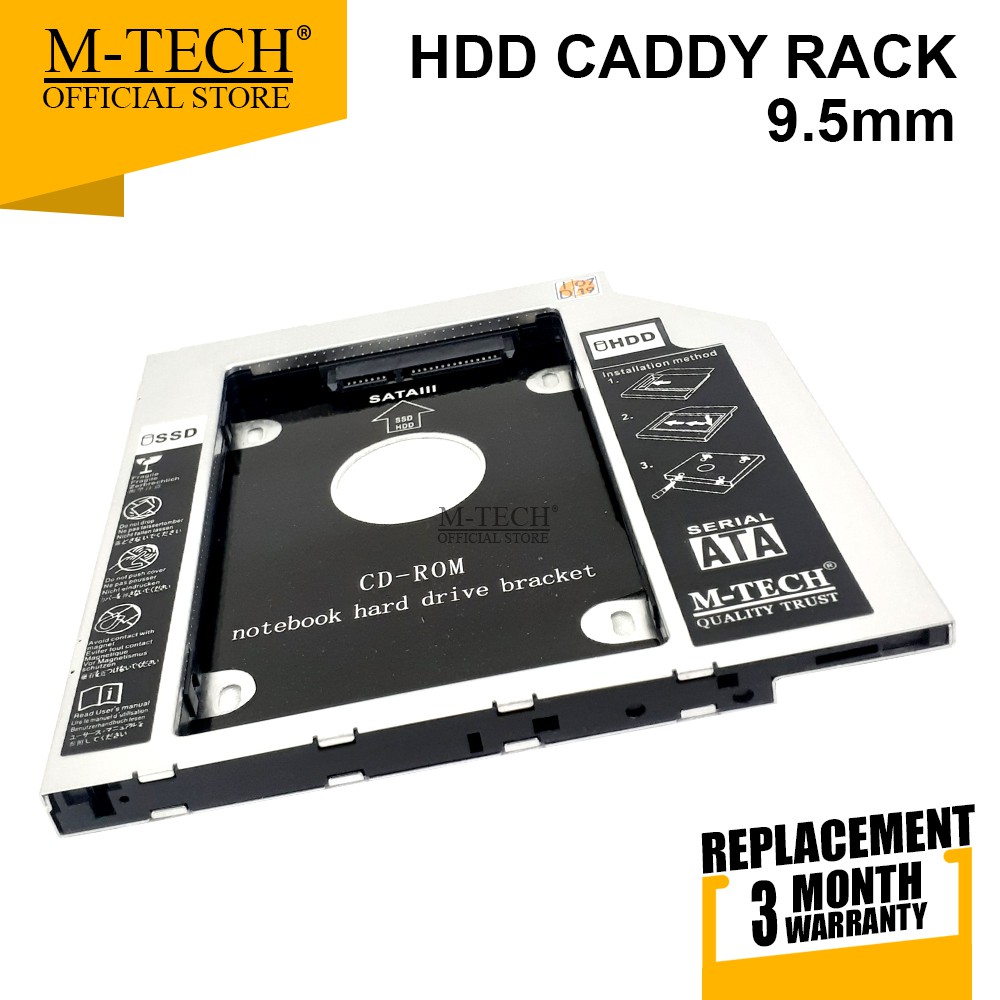 M-TECH ORIGINAL SSD HDD Caddy 9.5mm Slim For Notebook