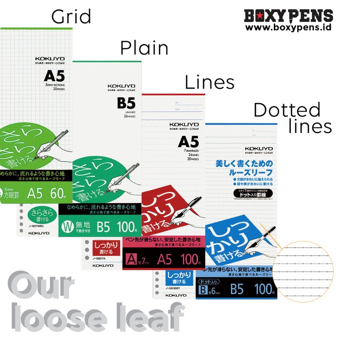 

Kokuyo Campus Loose Leaf B5 For Ball Point Pen - 6 Mm 081