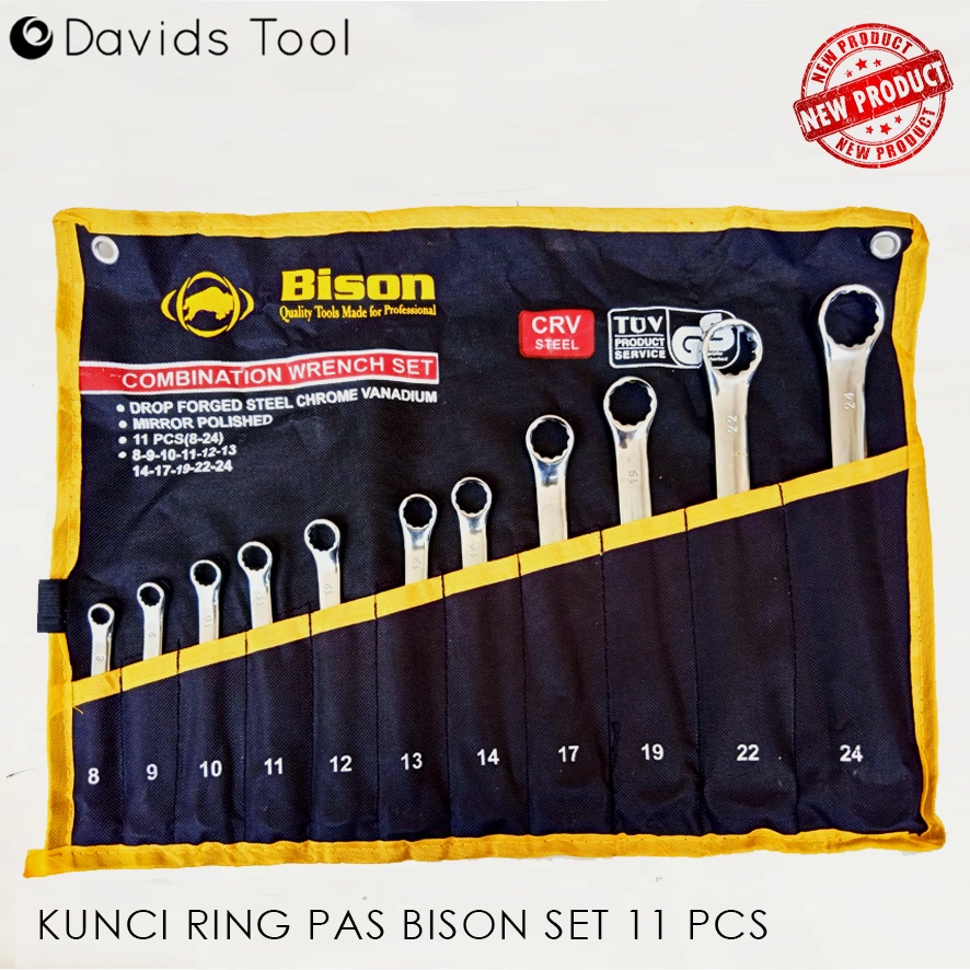 Kunci Ring Pas Set 11 Pcs Konci Bison 8 24 mm