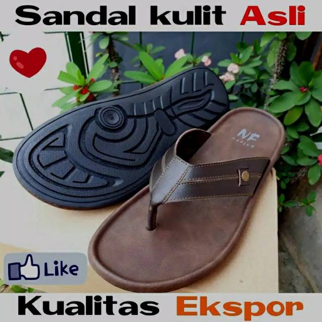 Sendal sakulit sapi asli Garut bukan Bandung jogja Magetan | sandal pria