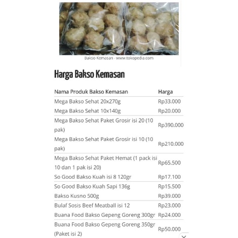 

Bakso Kemasan
