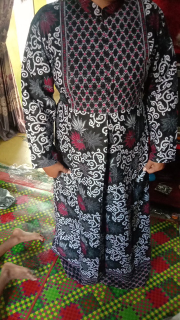 Batik Couple Keluarga Sania Ruffle Ori Ndoro Jowi Dnt Sogan Kembang Langit