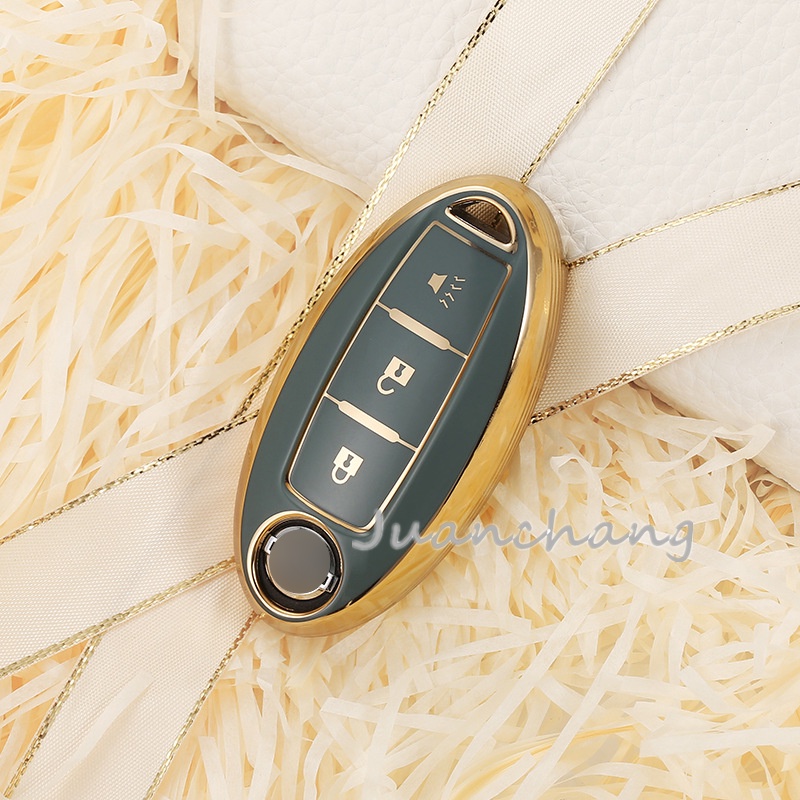 Casing Kunci Mobil 3 Tombol Bahan TPU Untuk Nissan Qashqai Juke J10 J11 Rogue X-Trail T32 T31