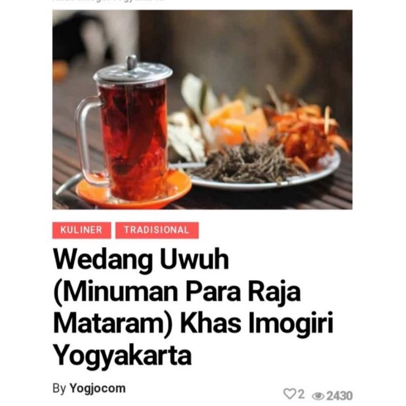 

Minuman Tradisional khas Jogja Wedang Uwuh Komplit asli Imogiri - minuman tradisional kesehatan Herbal Kemasan Bag isi 5s