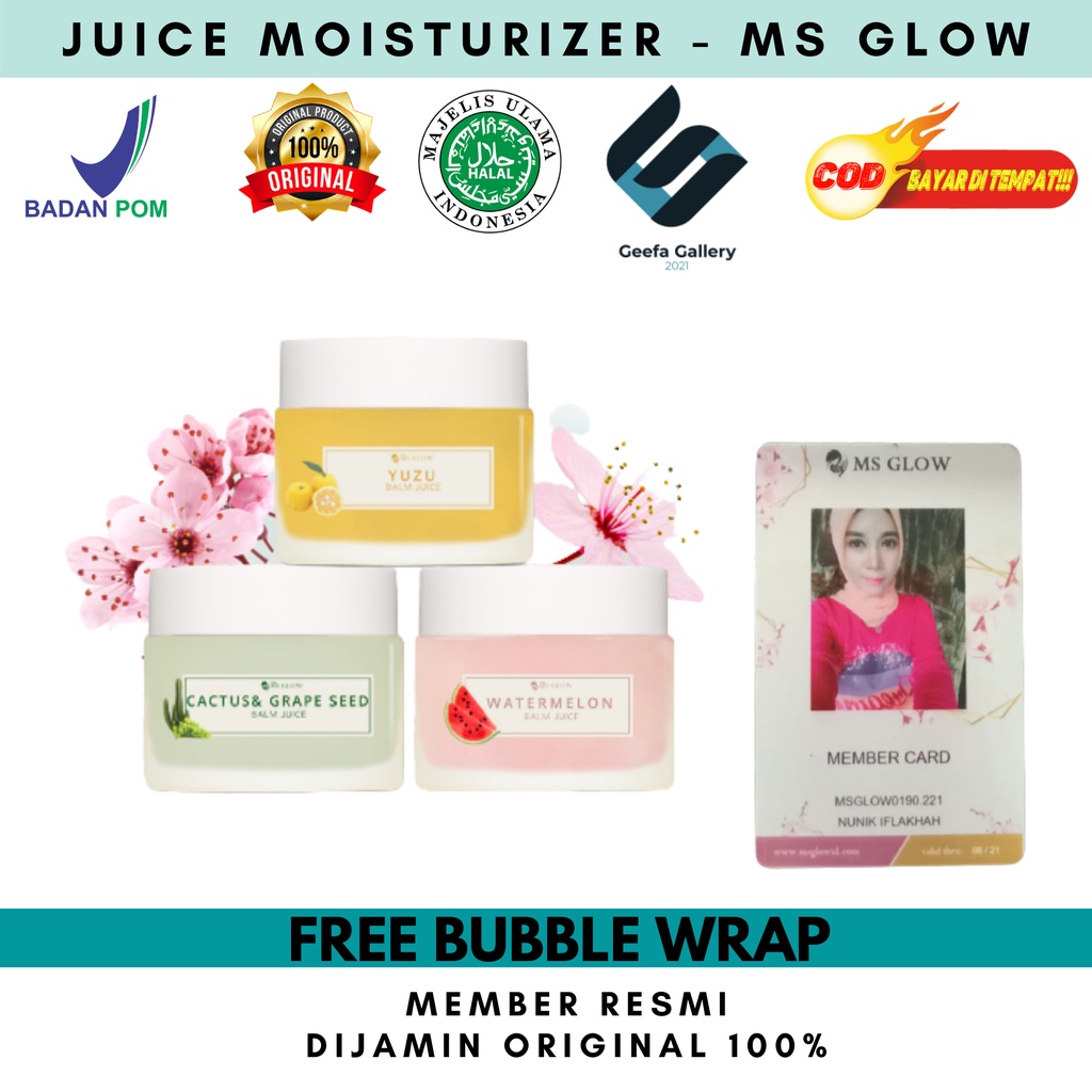 MS Glow Juice Moisturizer 100% ORI - Hydrating Juice MS Glow Moisturizer - Pelembab Wajah Kulit