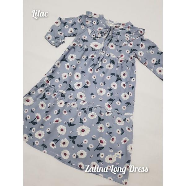 Zalina Long Dress Gamis Panjang Anak Cantik Bahan Rayon Viscose Premium Adem Jatuh Nyerap Keringat Nyaman Untuk Anak