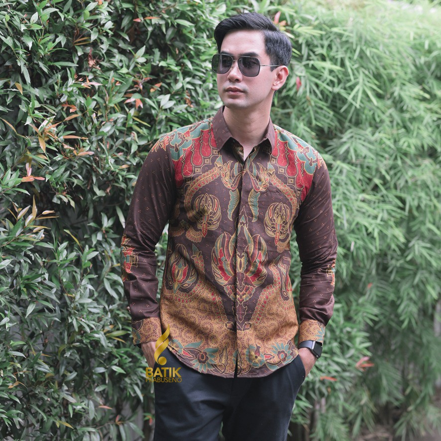 RAHADYAN Batik Prabuseno Slim Fit Lengan Panjang Batik Pria Premium Printing Lapis Furing Original K