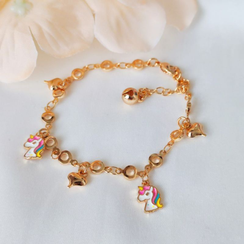 Gelang Tangan Xuping Anak Gelang Tangan Emas  Unicorn