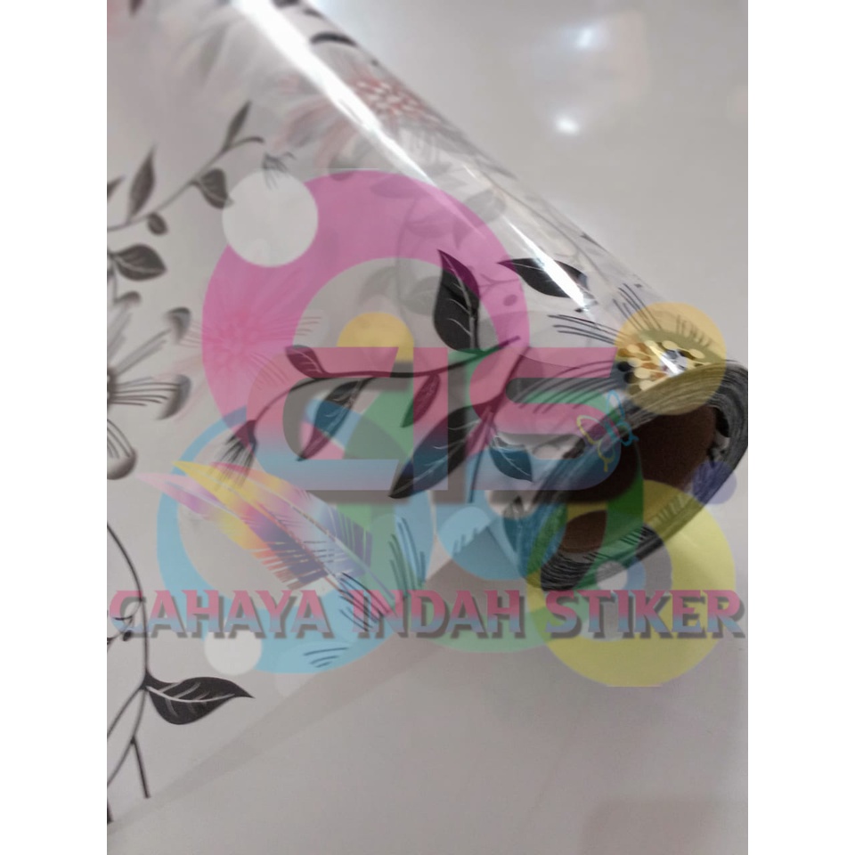 Stiker Kaca Sanblast Kaca Kamar Mandi /Jendela Bunga 084