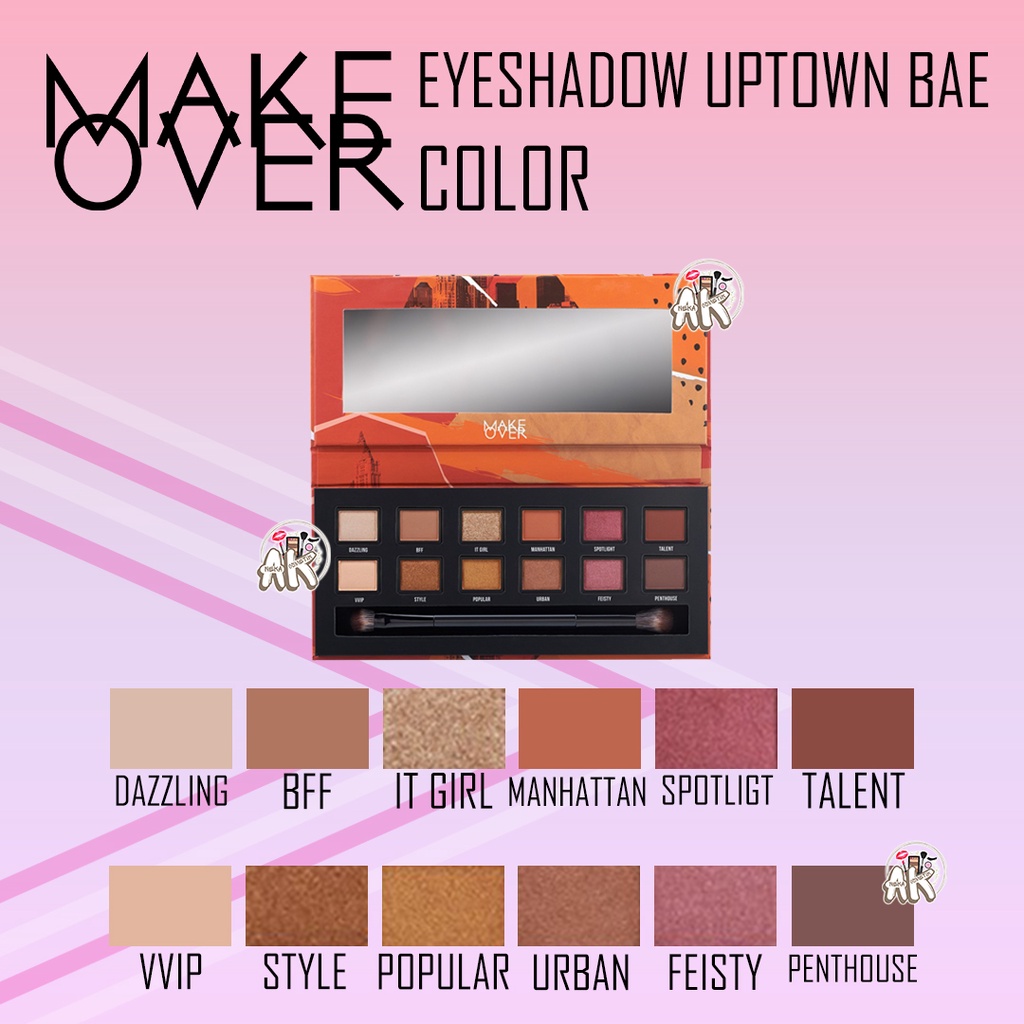MAKE OVER EYESHADOW UPTOWN BAE / ROYAL ROSE POWERSTAY EYE PALETTE