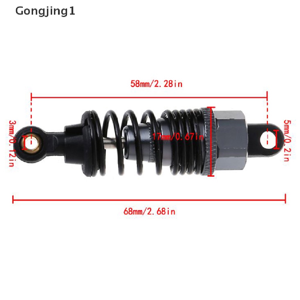 Gongjing1 2Pcs Mainan Mobil RC 02002 HSP 102004 Shock absorber Bahan alloy Untuk RC 1 / 10 drift Part Mobil