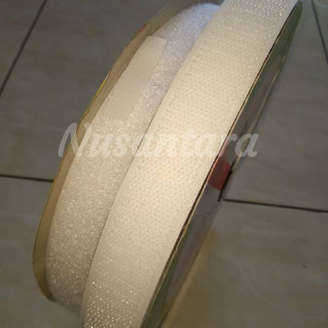 Perekat Velcro / kretekan / magic tape putih 1&quot; (2,5cm) per meter