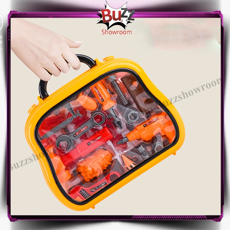 Tool Box Anak Mainan Tools set alat perkakas obeng Engineering ToolBox