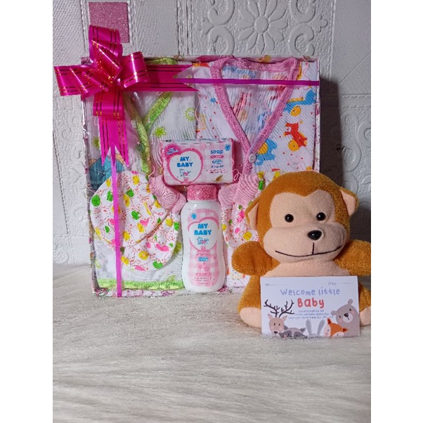 Hampers Bayi/Kado Bayi/Kado Lahiran/Bayi Newborn/parcel baju bayi cewe-Pink
