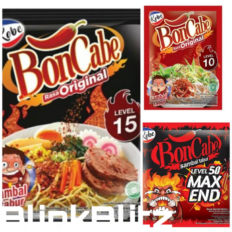 SACHET Kobe Boncabe Sambal Tabur Pedas Original Lv 10 15 50 Max End