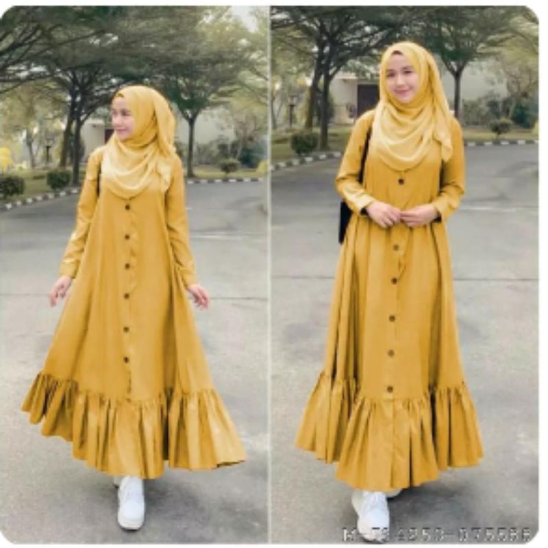 DRESS MUSLIM WANITA PEONI MOSCREPE