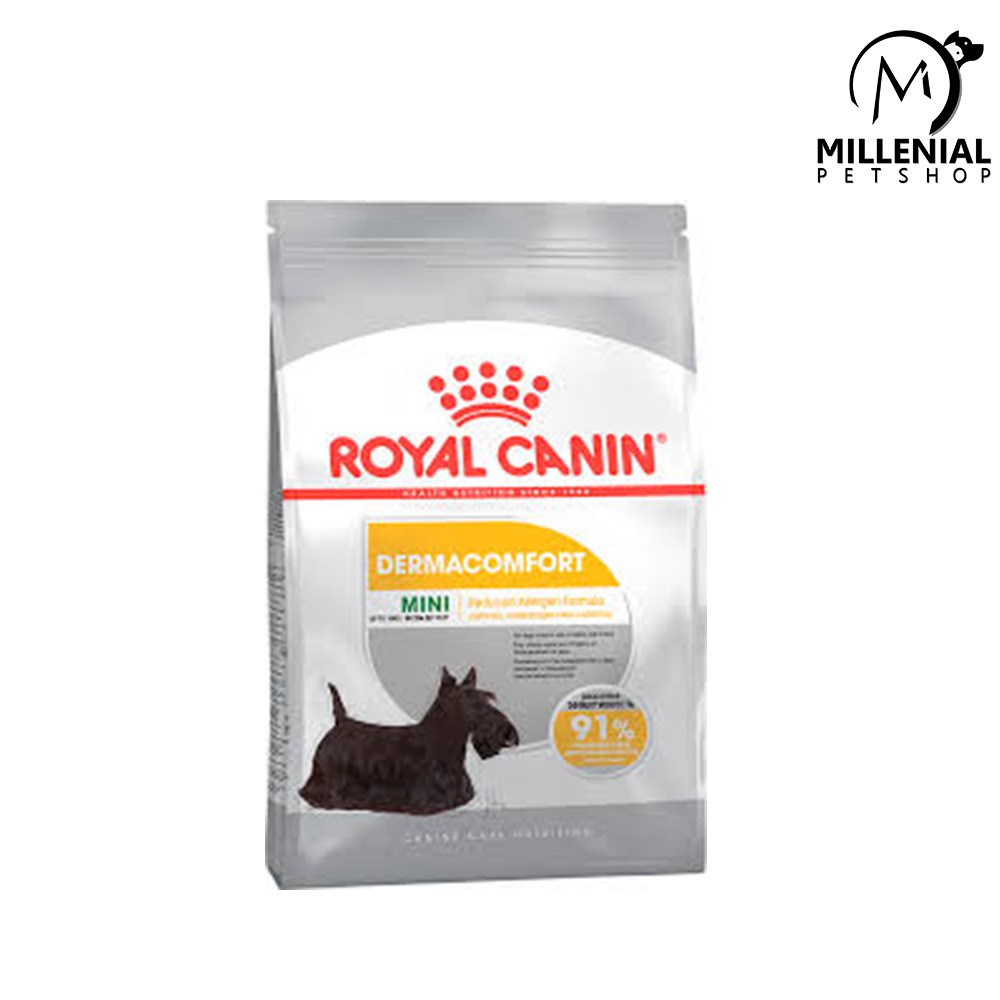 Makanan Kering Anjing kecil Royal Canin dog food MINI dermacomfort 3kg alergi