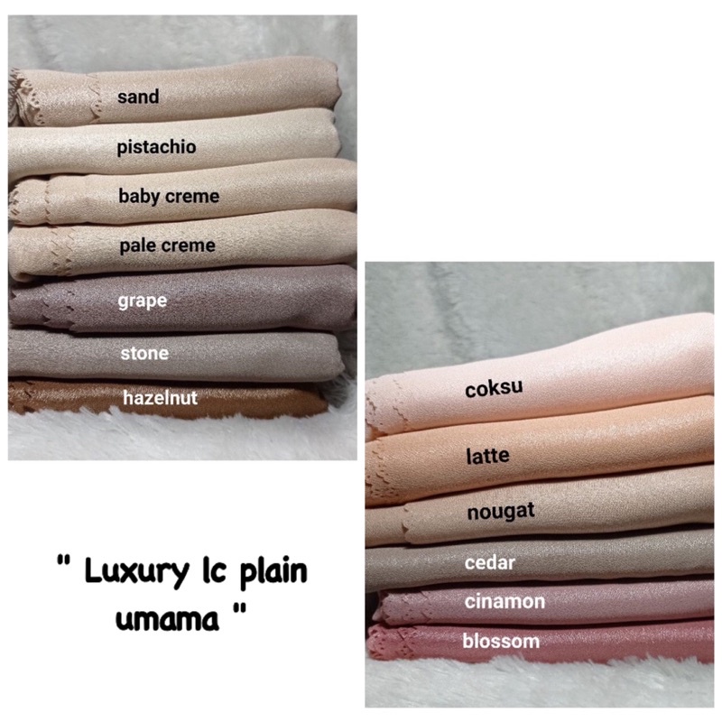 [BISA COD] TERMURAH SQUARE LUXURY PLAIN LC ORI UMAMA / JILBAB SEGIEMPAT SINAR COTTON LUREX LASER CUT