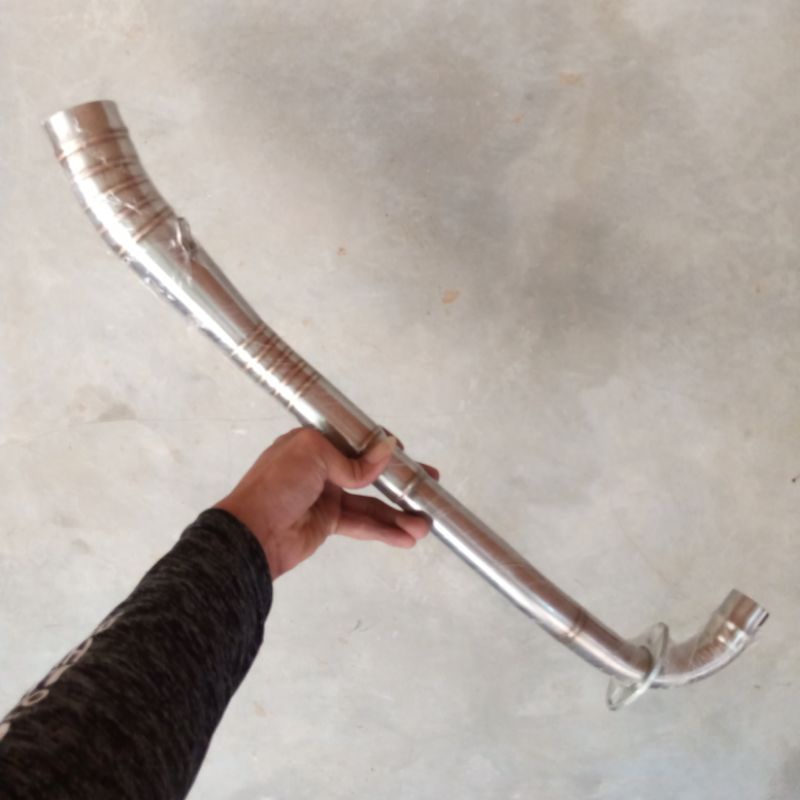 leher knalpot racing inlet 50 mm pipa depan 32 mm buat motor bebek bore up 130cc 150cc 200cc jupiter