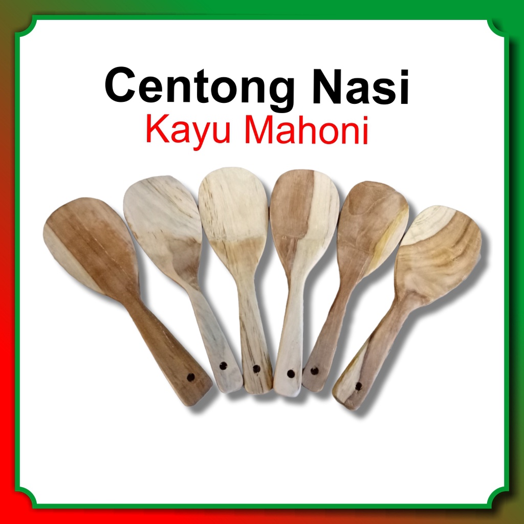 Centong Nasi atau Entong Nasi Kayu Mahoni Dapat Digunakan untuk Souvenir Centong Nasi