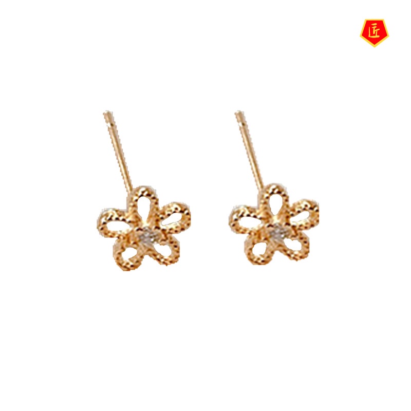 [Ready Stock]Mini Small Flower Ear Studs S925 Silver Exquisite