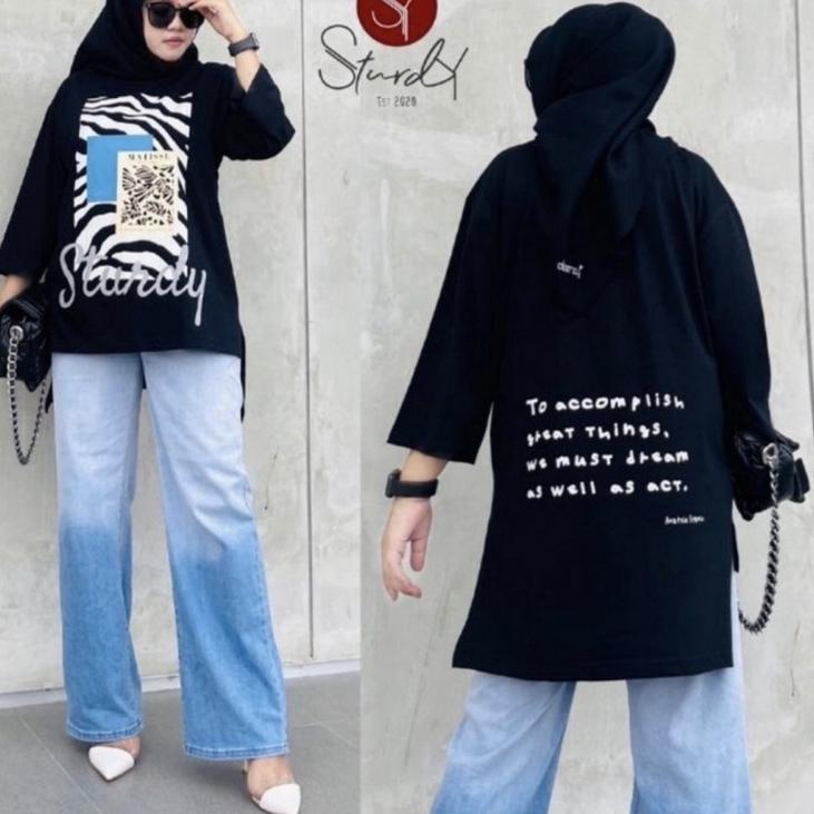 Atasan kaos oversize By Sturdy original bahan adem ~