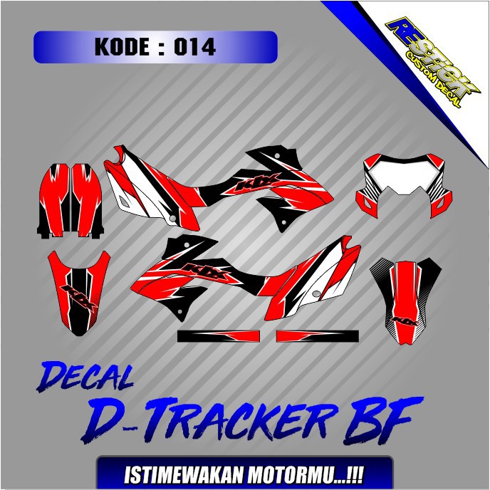 Decal Dtraceker BF 150 Desain Kode 011-015