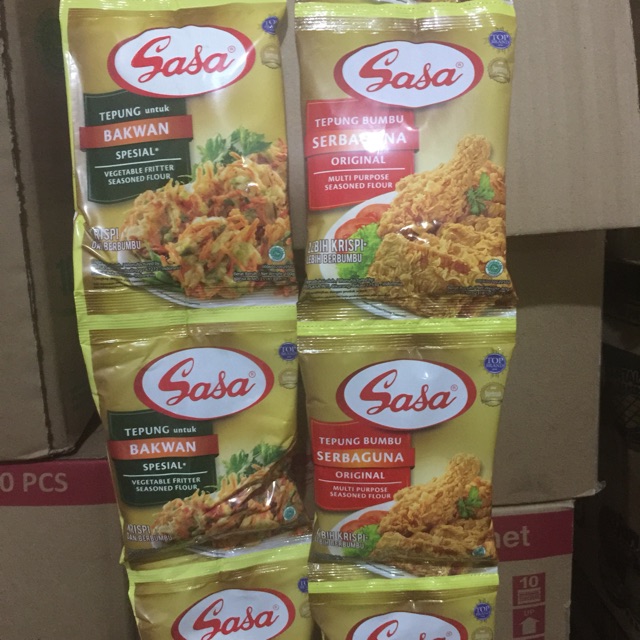 

Tepung Sasa Original, Bakwan, Kentucky,Spicy Hot, Pisang Goreng