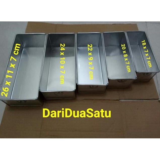 kuwn cetakan loyang roti tawar brownis puding 1 set (5pc) tjrr