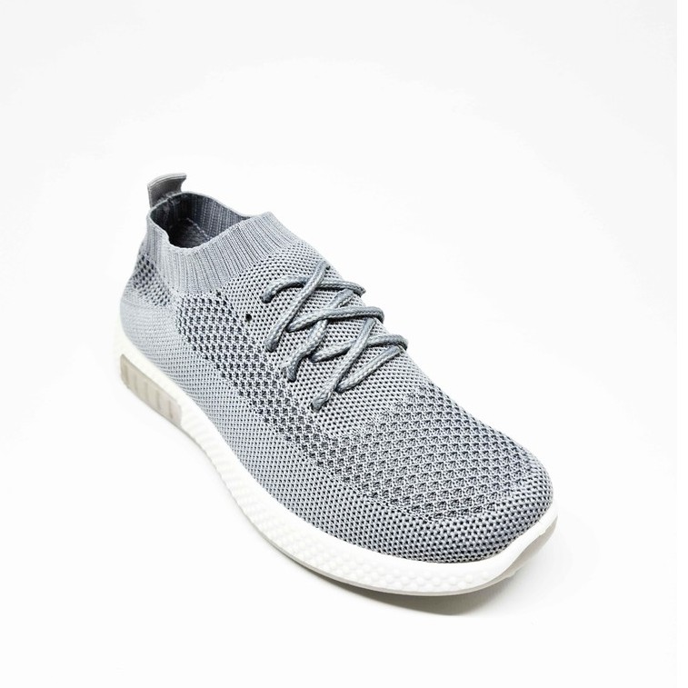 M&M Sepatu Sneakers Wanita Bertali Fashion Korea Casual Sport Shoes Warna Abu - abu Grey H03
