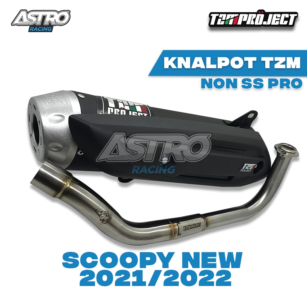 Knalpot TZM Project Racing Vario 125 Vario 150 NMAX AEROX PCX 150 Kenalpot Racing TZM STD NON SS PRO Full Package-SCOOPY 2021-2022