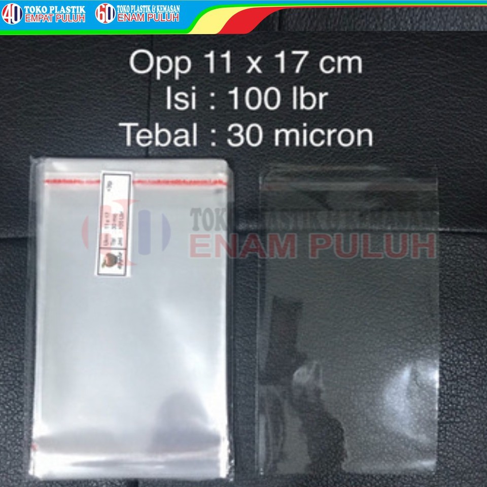 

Plastik opp lem tebal 25 11x17 11 x 17 seal 100 lembar pcs kaca 25 micron undangan bening murah
