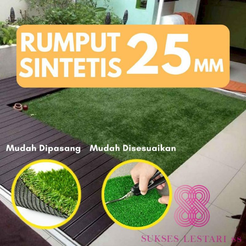 Karpet Rumput Sintetis 25mm Tipe Swiss Impor Langsung 25 cm x 25 cm HIGH QUALITY