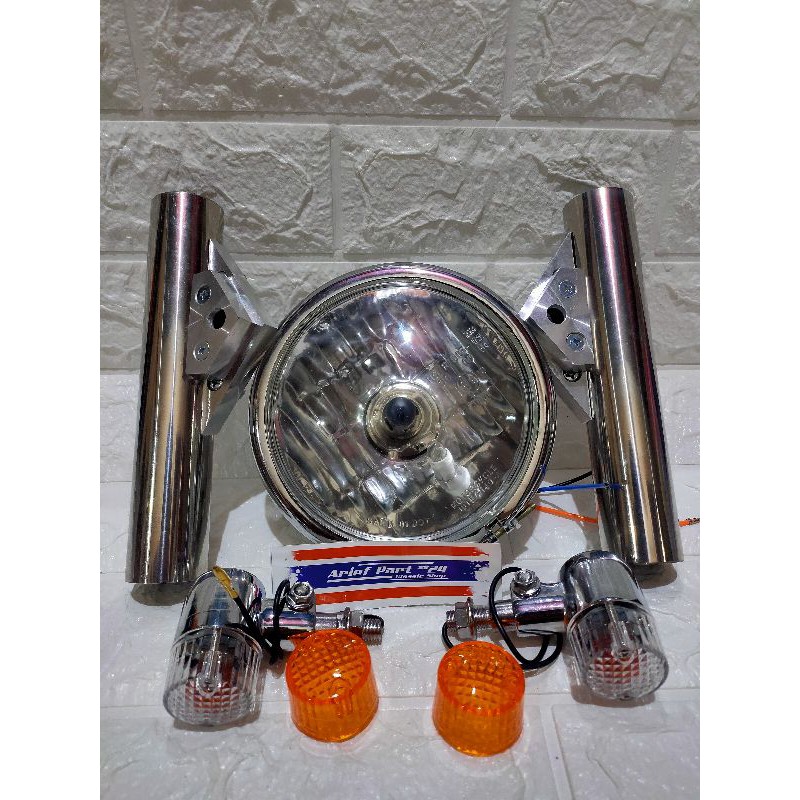 lampu pesek paket lampu pesek reflektor jute set pangkon kupingan lampu as 33 ninja Scorpio vixson