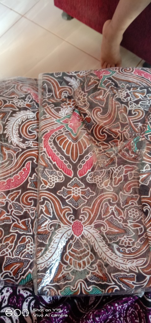 Nailo Batik Hrb026 Kenongo Kemeja Tosca Pendek Pekalongan Padi M L Xl Sogan Tulis Halus Kemeja Batik