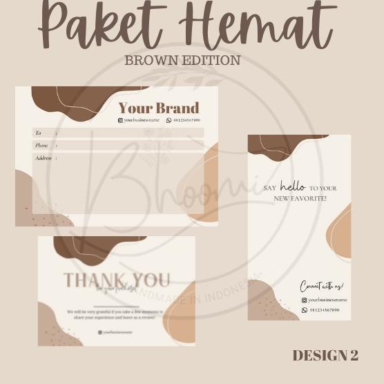 

PAKET HEMAT BROWN EDITION - STICKER PENGIRIMAN - THANK YOU CARD - STICKER SEAL - STICKER OLSHOP ||SQKJH Sangat enak