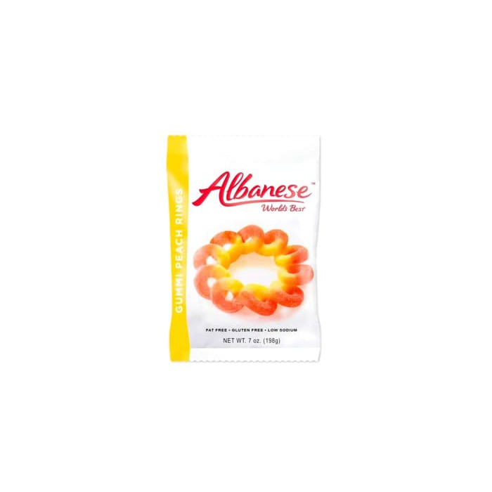 

#HANDCARRY Albanese Peach Rings Gummy 198g - UFOHCR1036