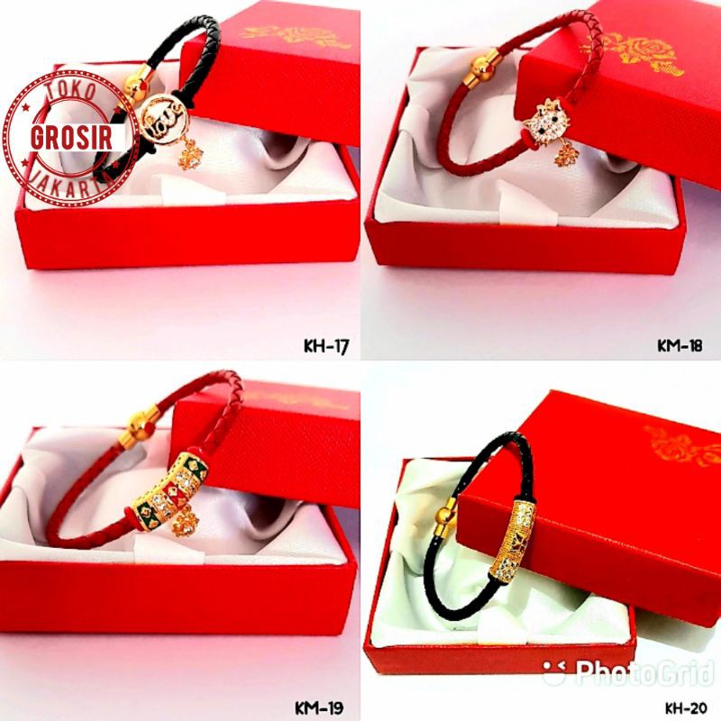 Gelang Tali Wanita Liontin Xuping Model 17 Sampai 26 Gelang Kulit Liontin Charm