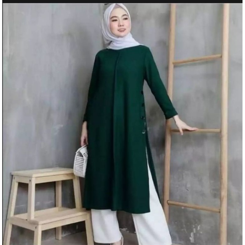 tunik dewasa hijau army