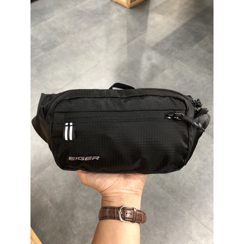 EIGER001 TAS WAISTBAG SELEMPANG IRIDIUM 2L FOLDABLE WB ORIGINAL  original