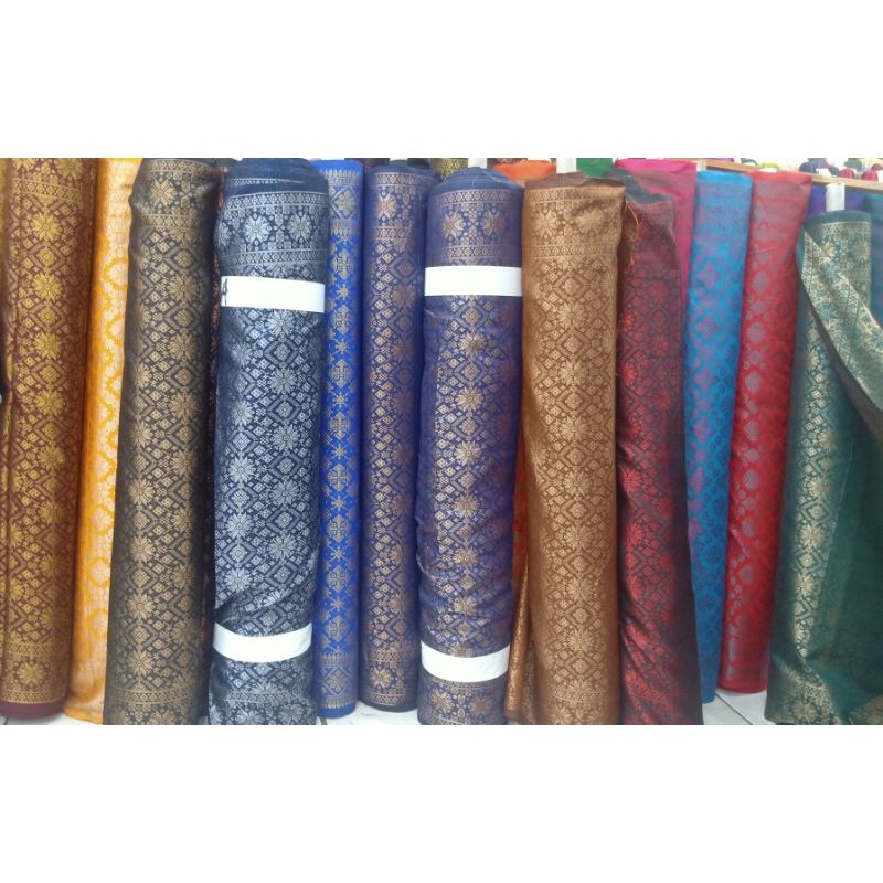 KAIN SONGKET METERAN KHAS MELAYU ORNAMEN KHAS MELAYU BAHAN PREMIUM BUDAK MELAYU RIAU