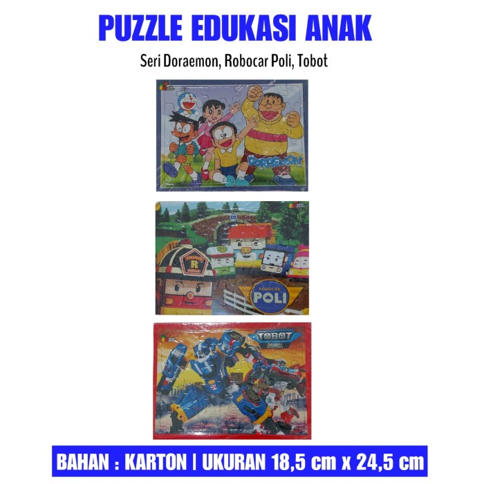 PUZZLE / PUZLE / PAZEL KARTON 30 KEPING MOTIF ANAK COWOK CEWEK - MAINAN EDUKASI ANAK