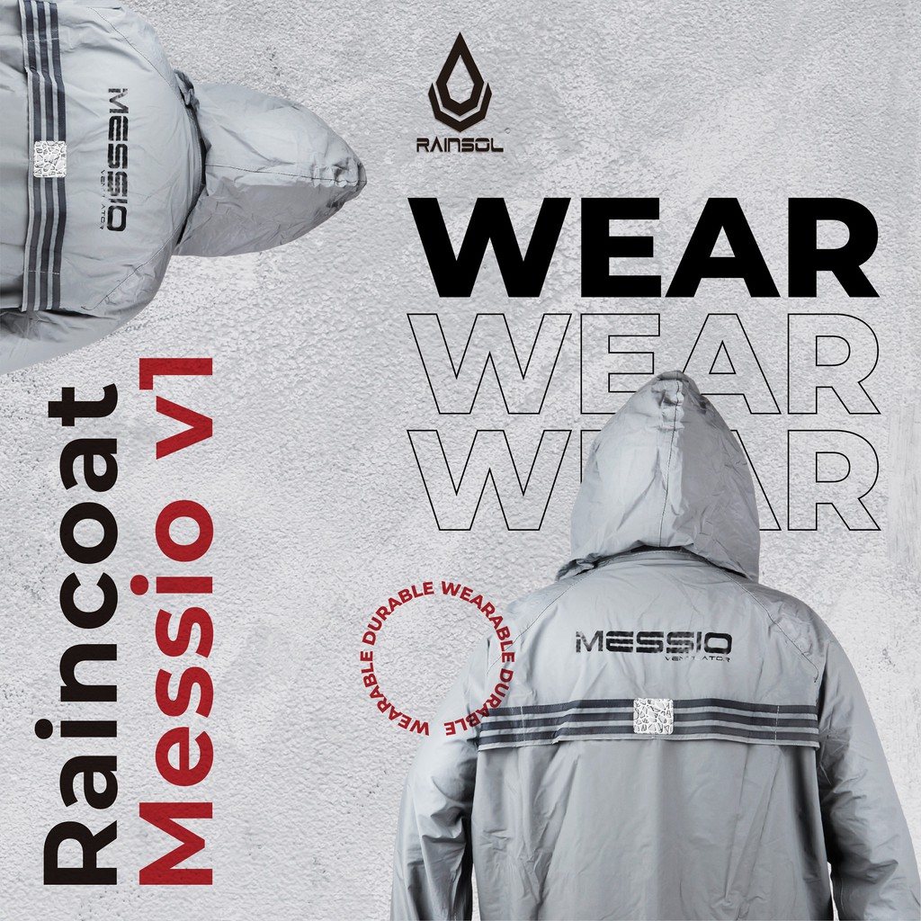 Raincoat Messio v1 | Jas Hujan Pengendara Motor | Jas Hujan Dewasa