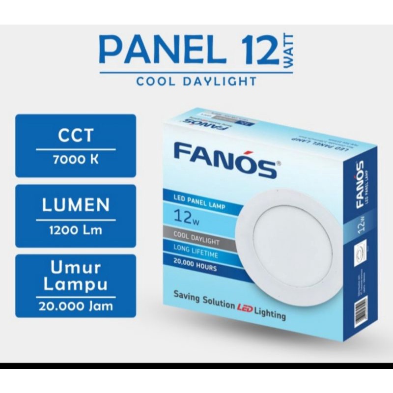 lampu LED fanos panel 12 watt